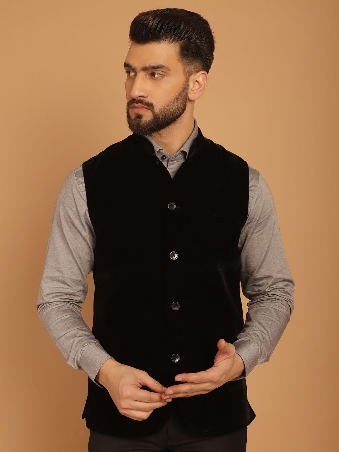 even mandarin collar nehru jacket