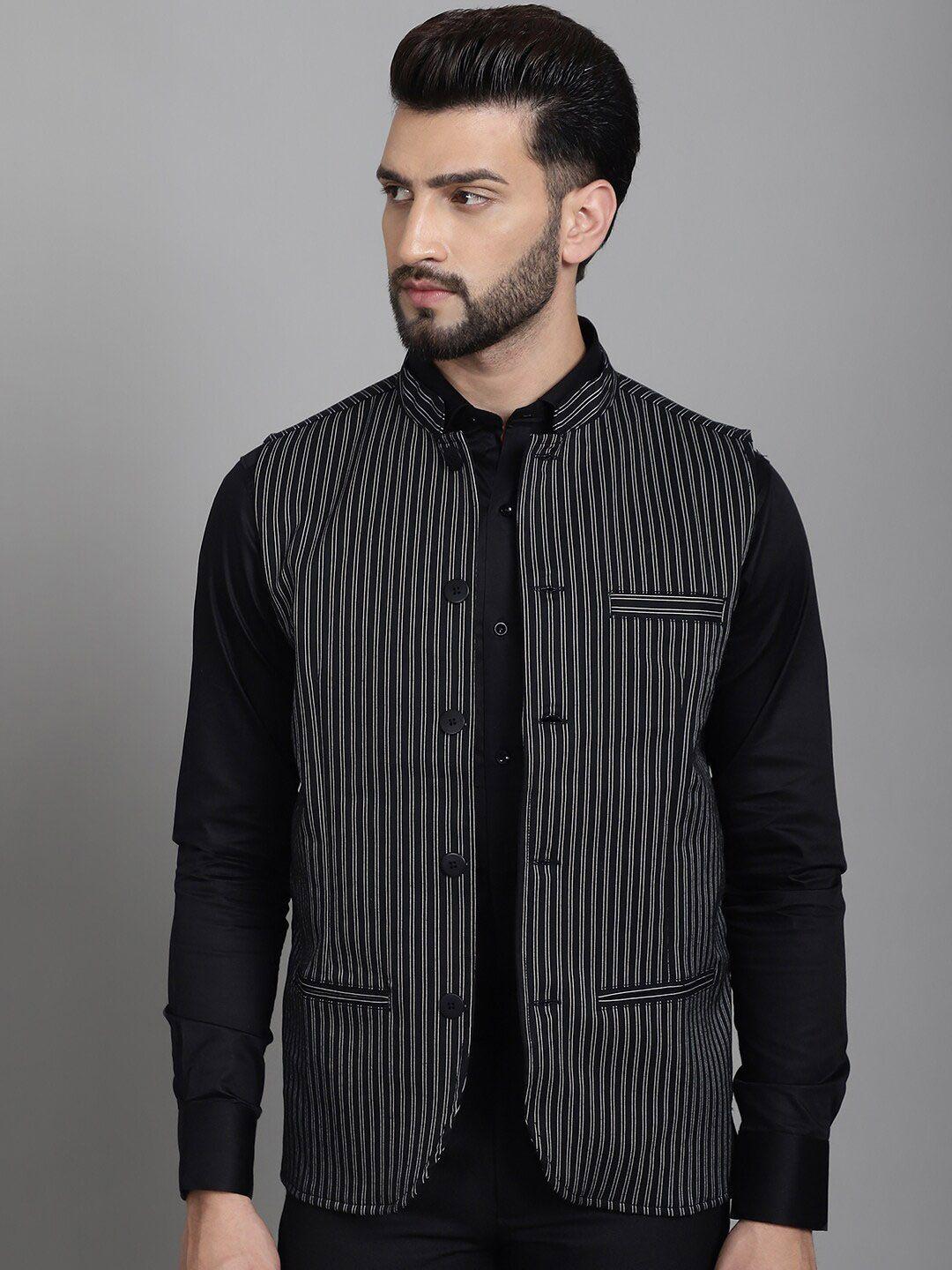 even striped nehru jackets