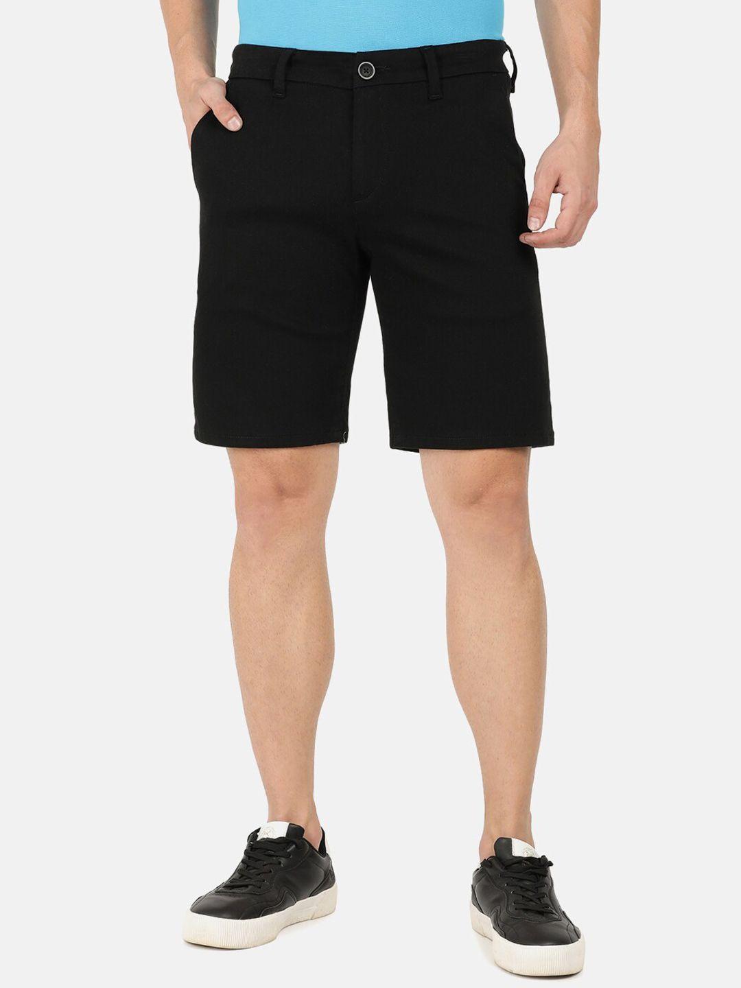 everblue-men-black-mid-rise-cross-pocket-shorts