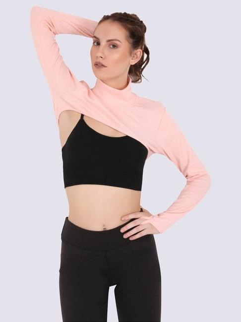 everdion peach cotton sports crop top