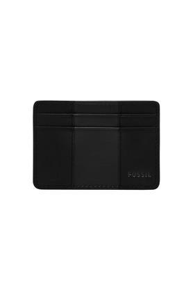 everett leather mens casual card case - ml4398001 - black