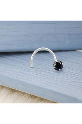 evergreen black 925 sterling silver nose pin