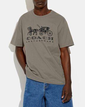 evergreen horse & carriage t-shirt in organic cotton