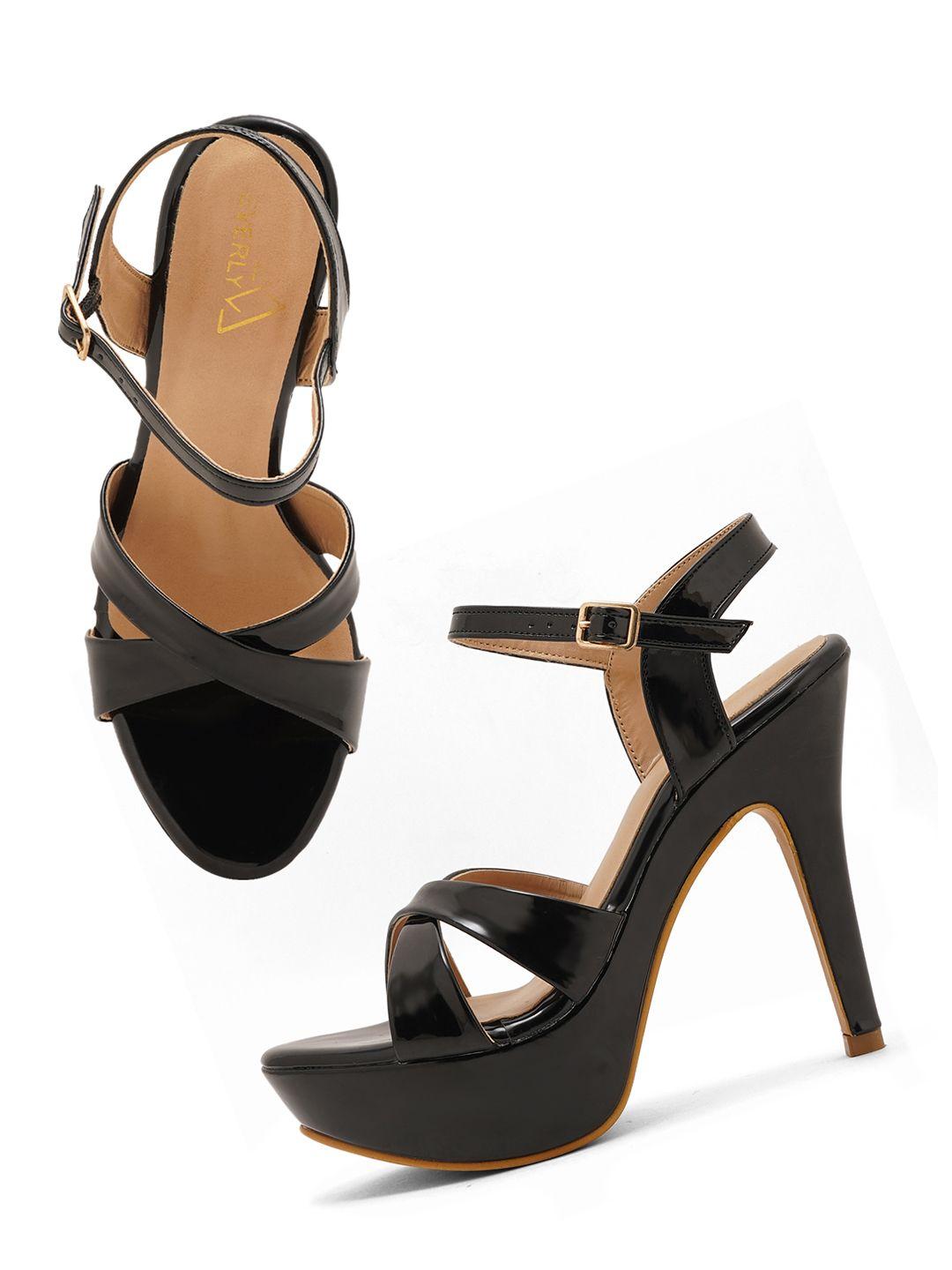 everly black stiletto heels