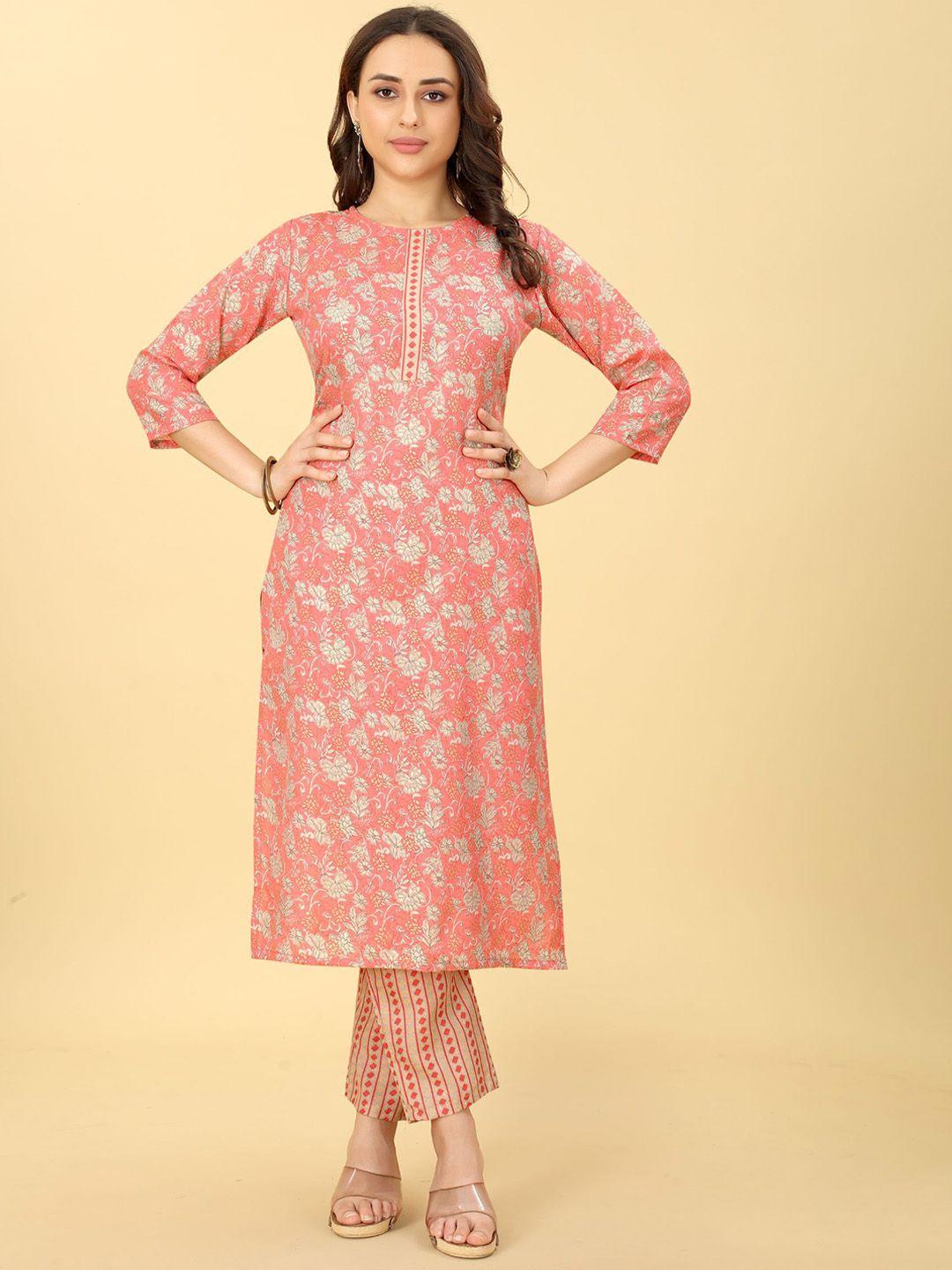 evermore floral printed kurta with trousers