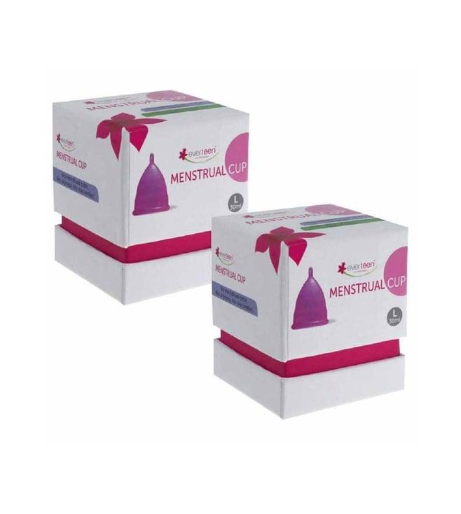 everteen large menstrual cup for periods in women - 30 ml capacity each (pack of 2)