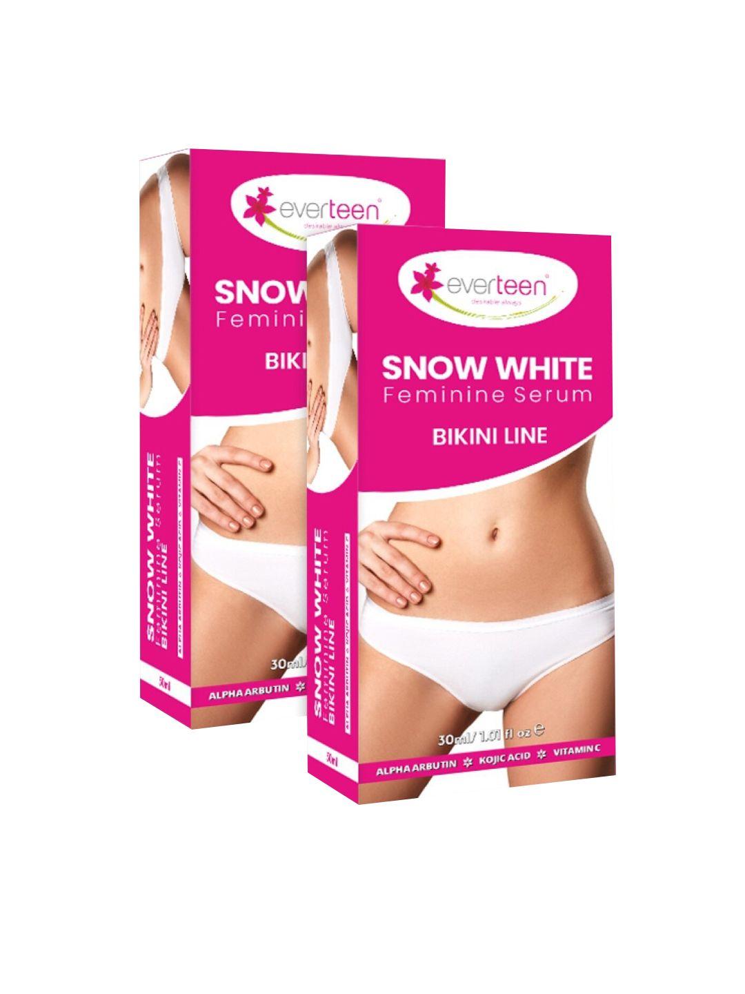 everteen set of 2 snow white feminine serum for bikini line - 30 ml each