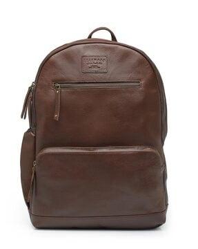 everyday back pack with genuine leather