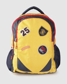 everyday backpack with typographic applique