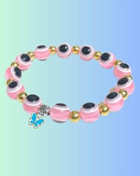 evil-eye beaded stretch bracelet