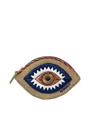 evil eye shaped embroidered waist bag