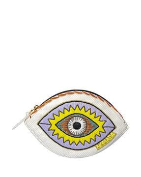 evil eye shaped embroidered waist bag