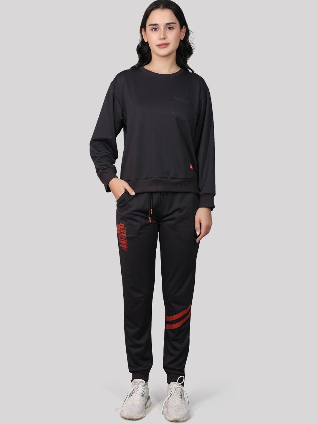 evolove relaxed-fit mid rise cotton tracksuit