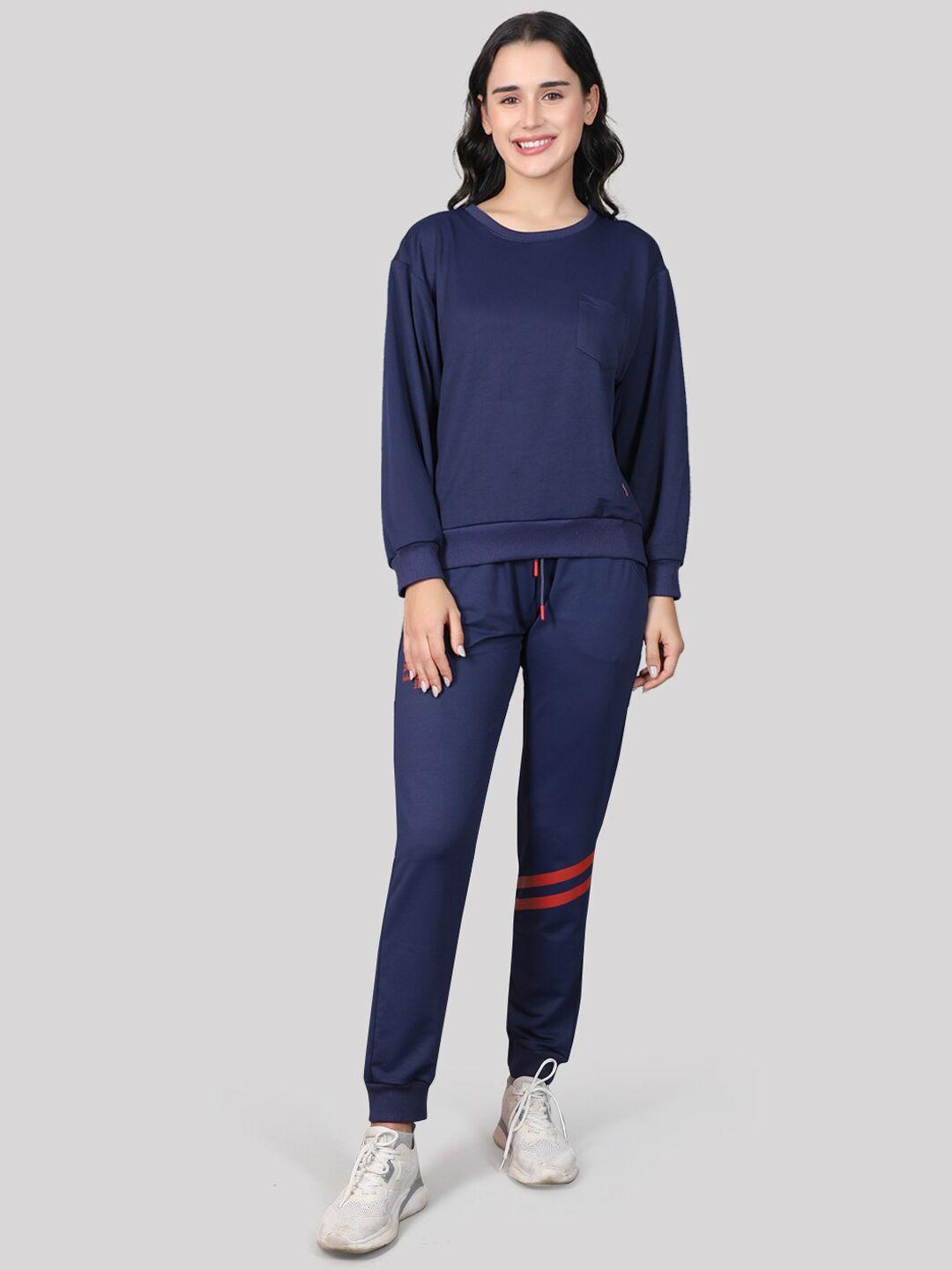 evolove relaxed-fit mid rise cotton tracksuit