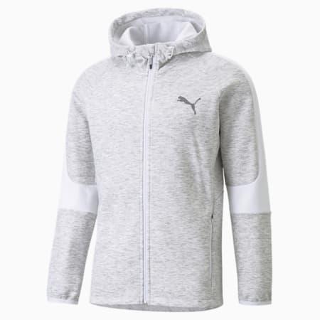 evostripe full-zip slim fit men's hoodie