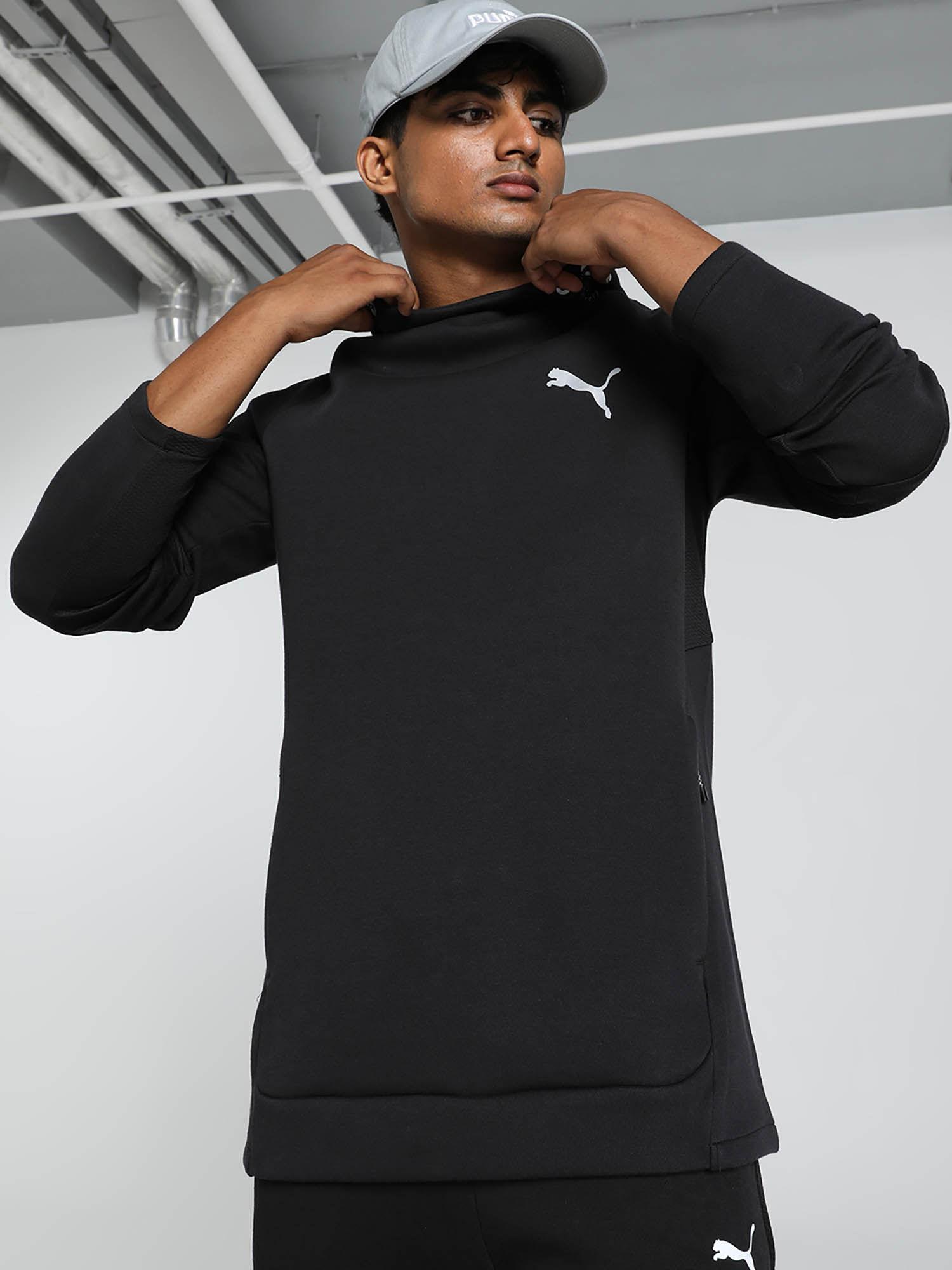 evostripe men's black hoodies