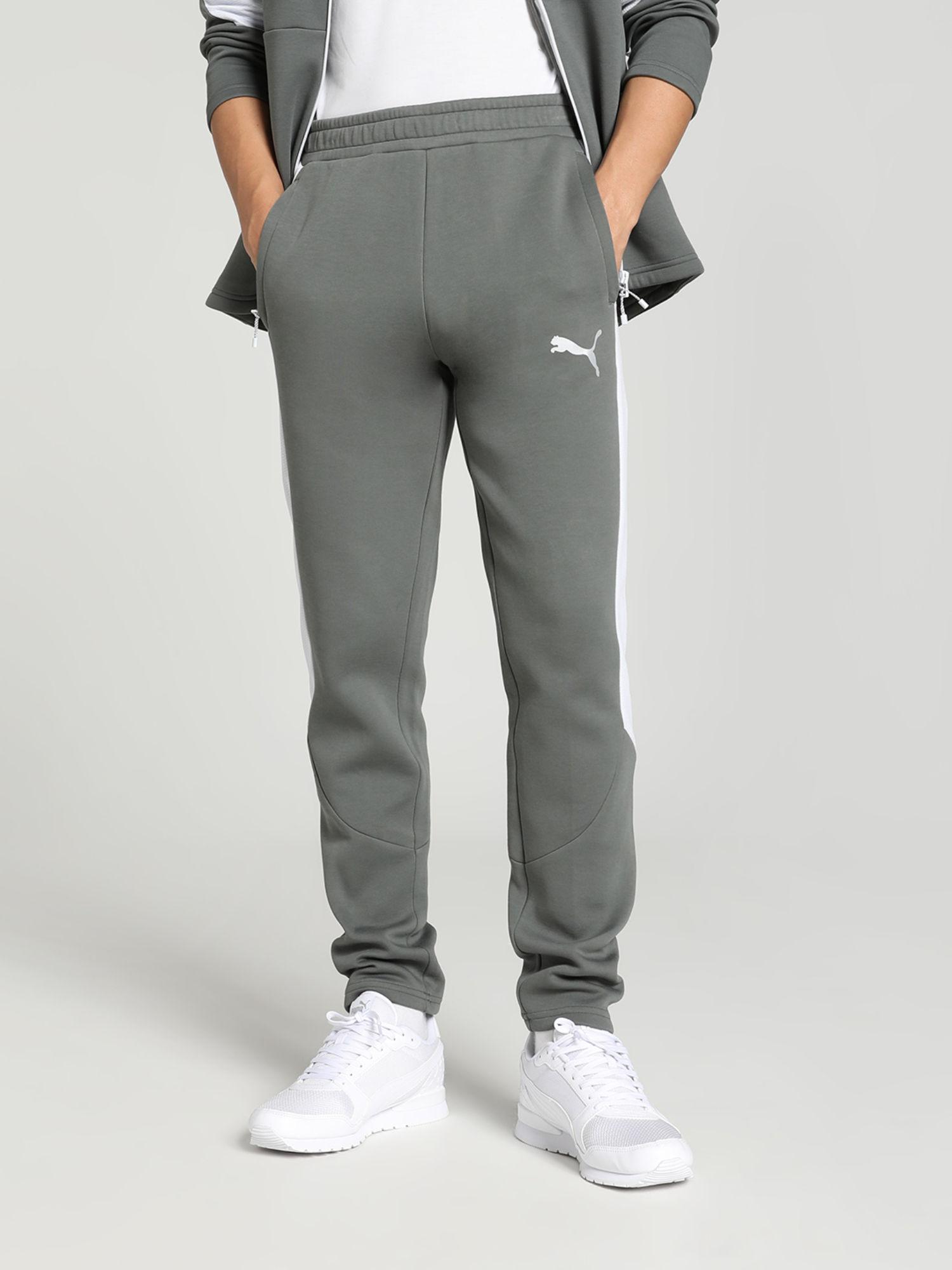 evostripedk mens grey trackpant