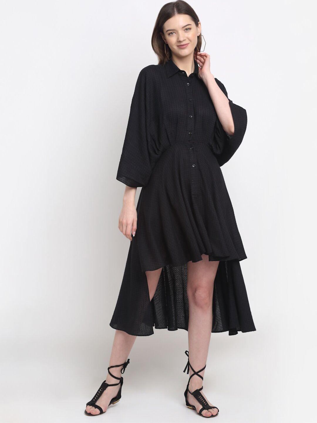 ewoke black shirt midi dress