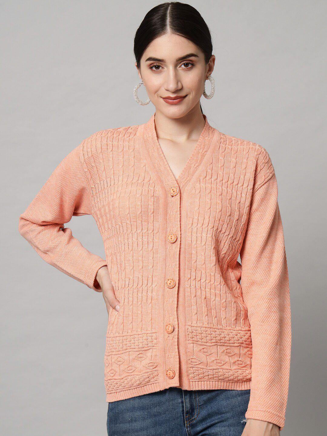 ewools cable knit acrylic woolen cardigan