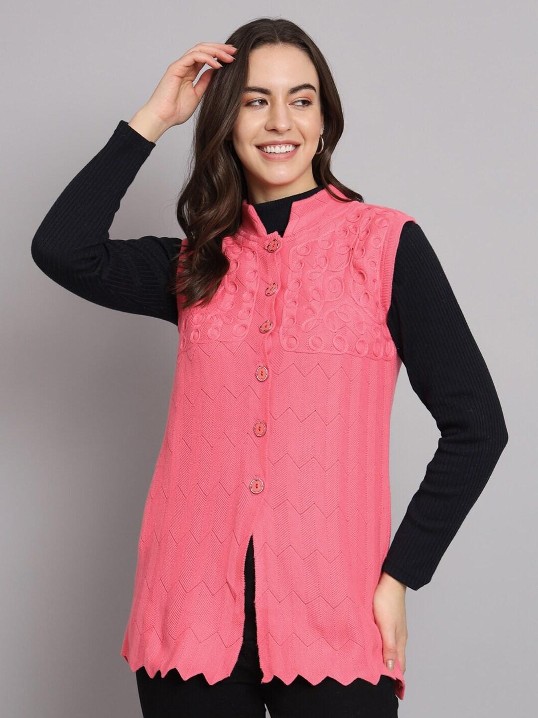 ewools embroidered pure woollen cardigan