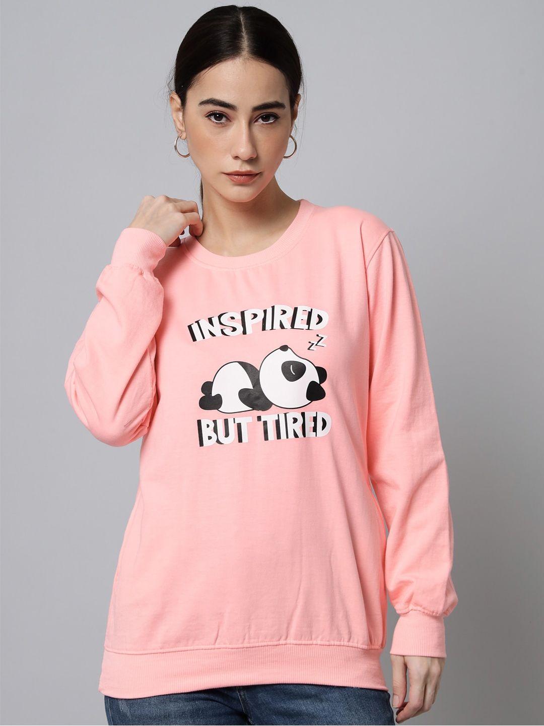 ewools graphic printed round neck long sleeves pullover sweatshirt