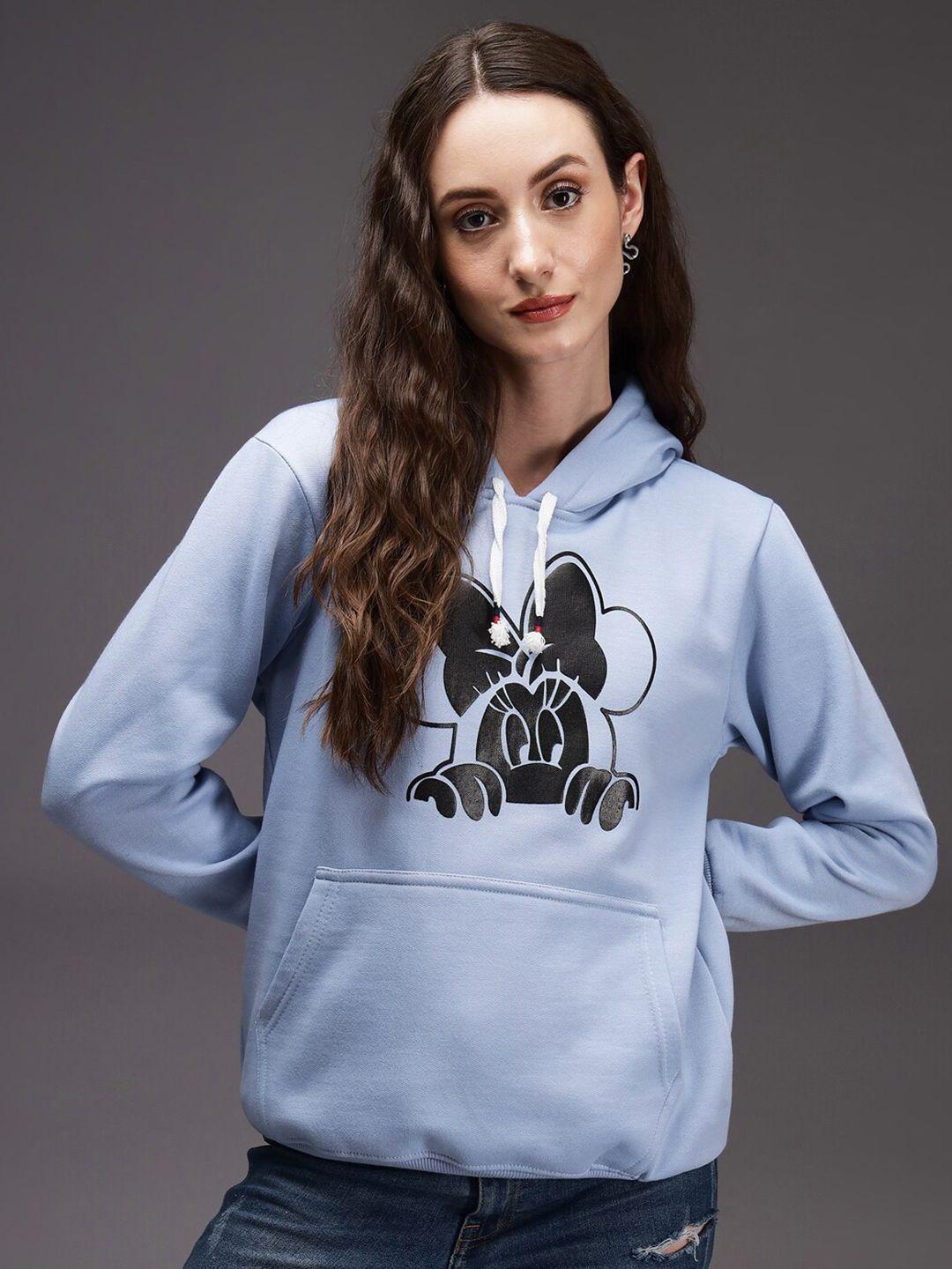 ewools mickey mouse printed hooded neck long sleeve pullover sweatshirt