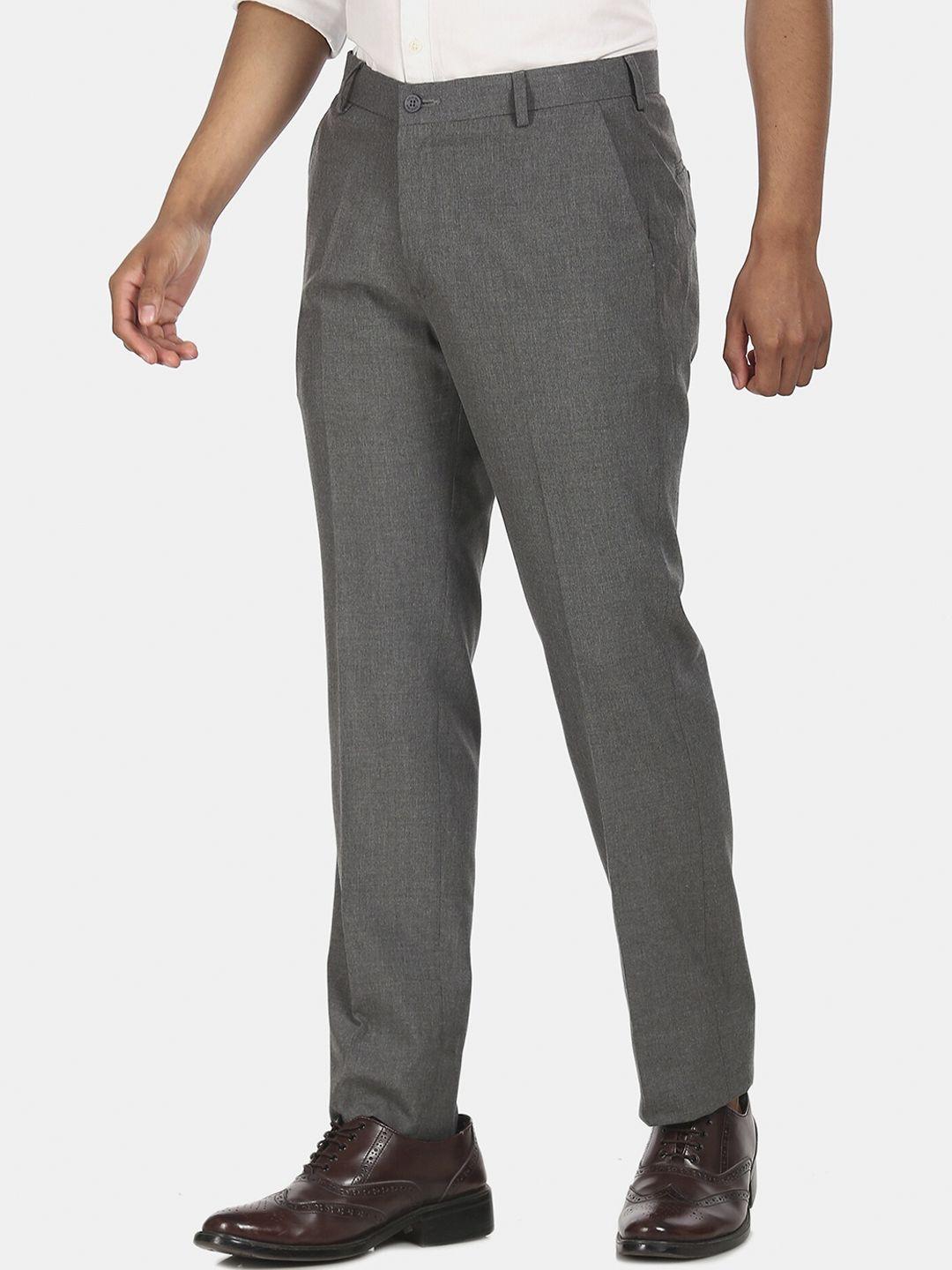 excalibur men grey formal trousers