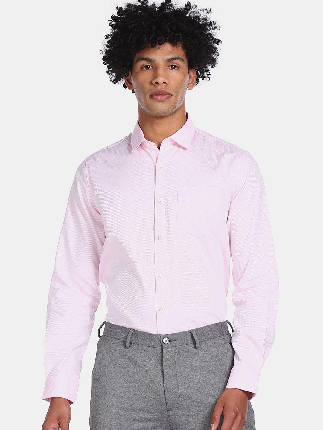 excalibur men pink formal shirt