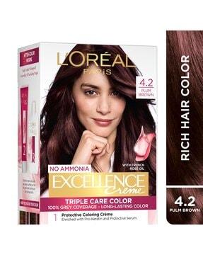 excellence creme hair color-plum brown
