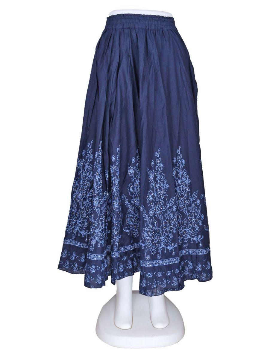 exclusive teenage navy color long skirt - pfb3790153