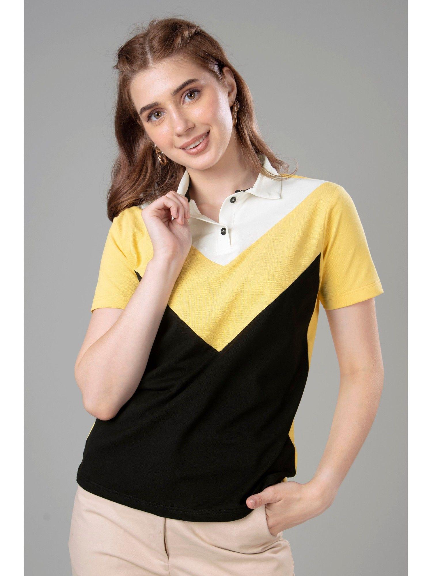 exclusive polo t-shirt for women - black