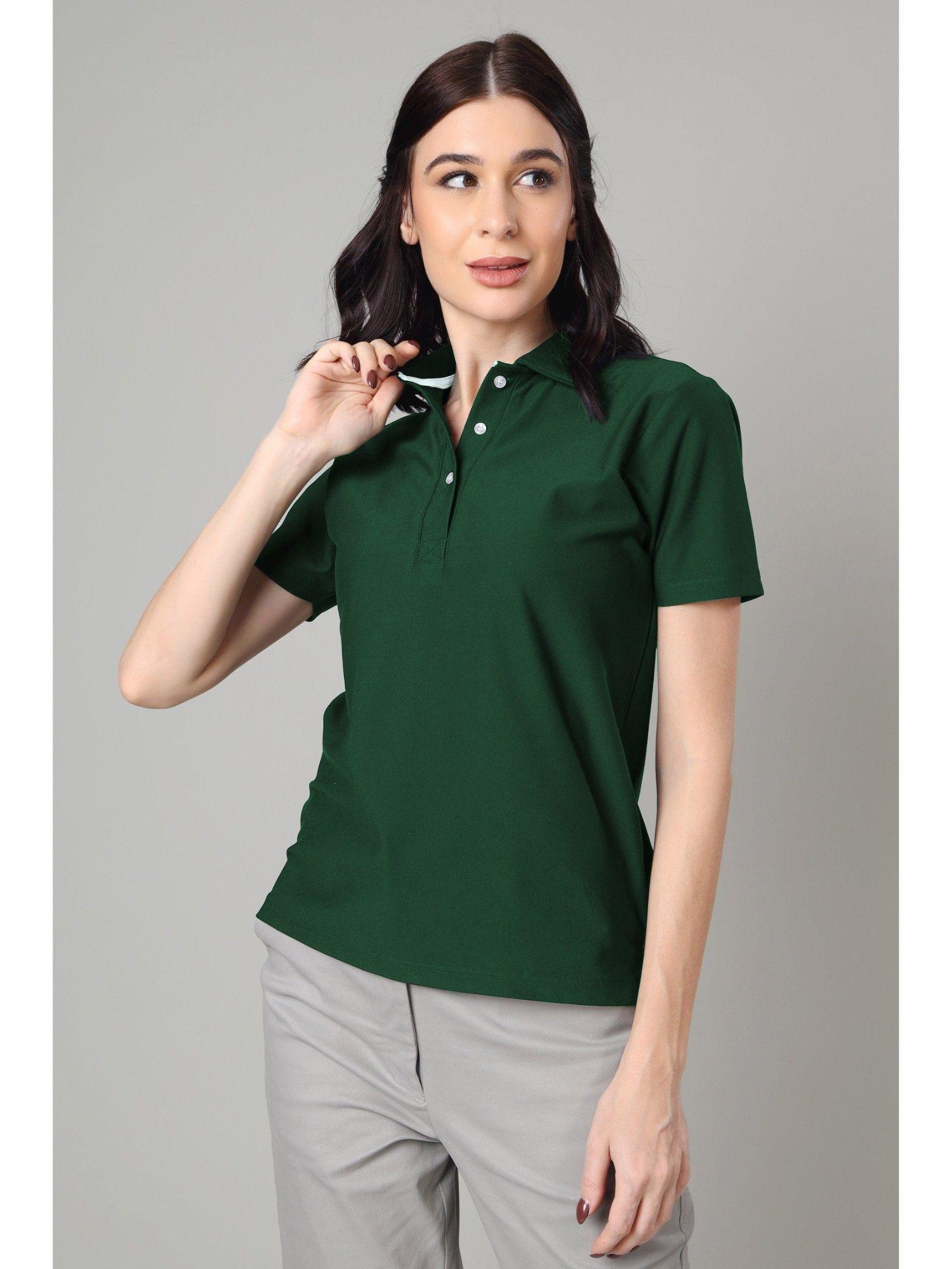 exclusive polo t-shirt for women - green