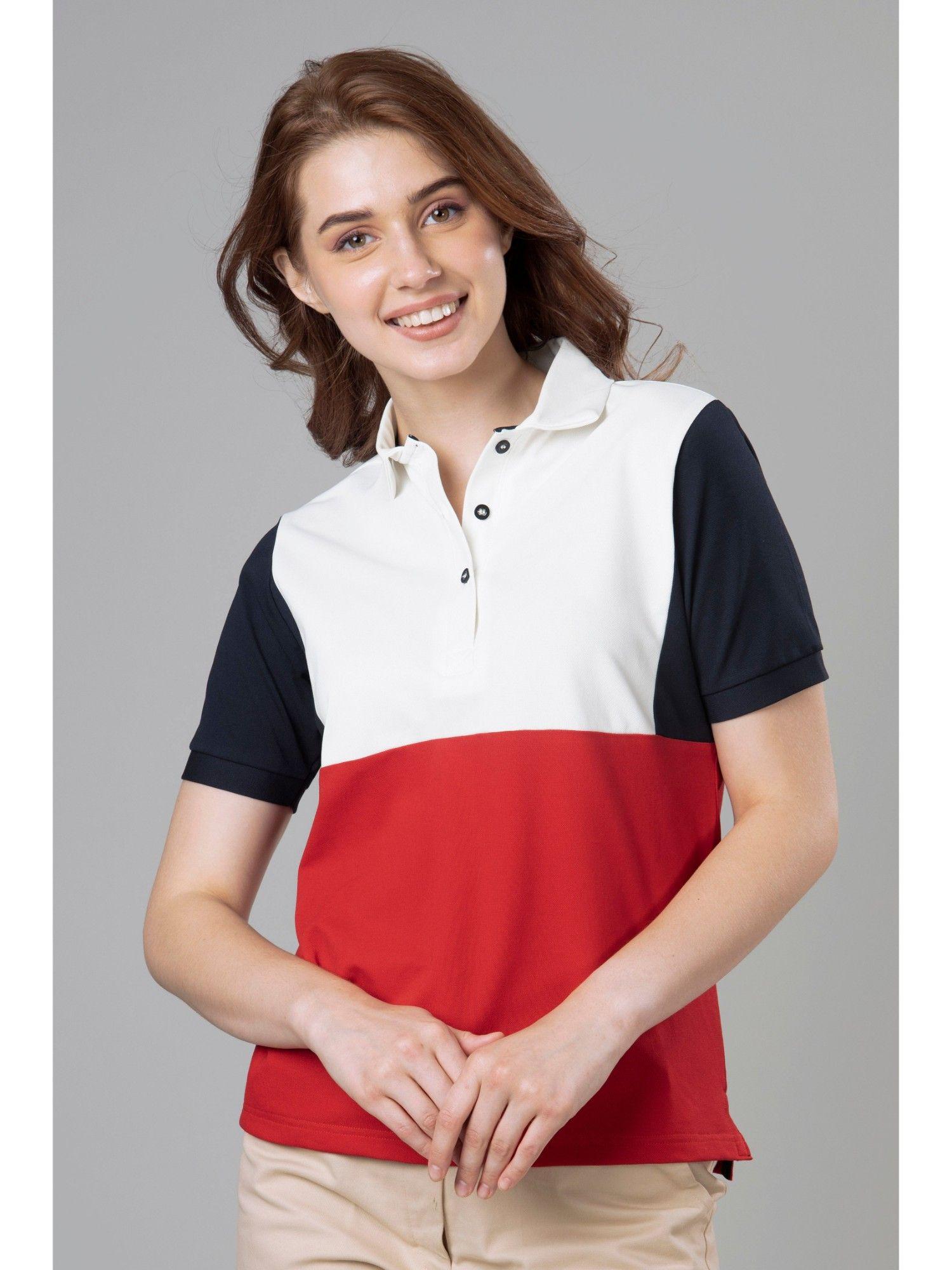 exclusive polo t-shirt for women - red