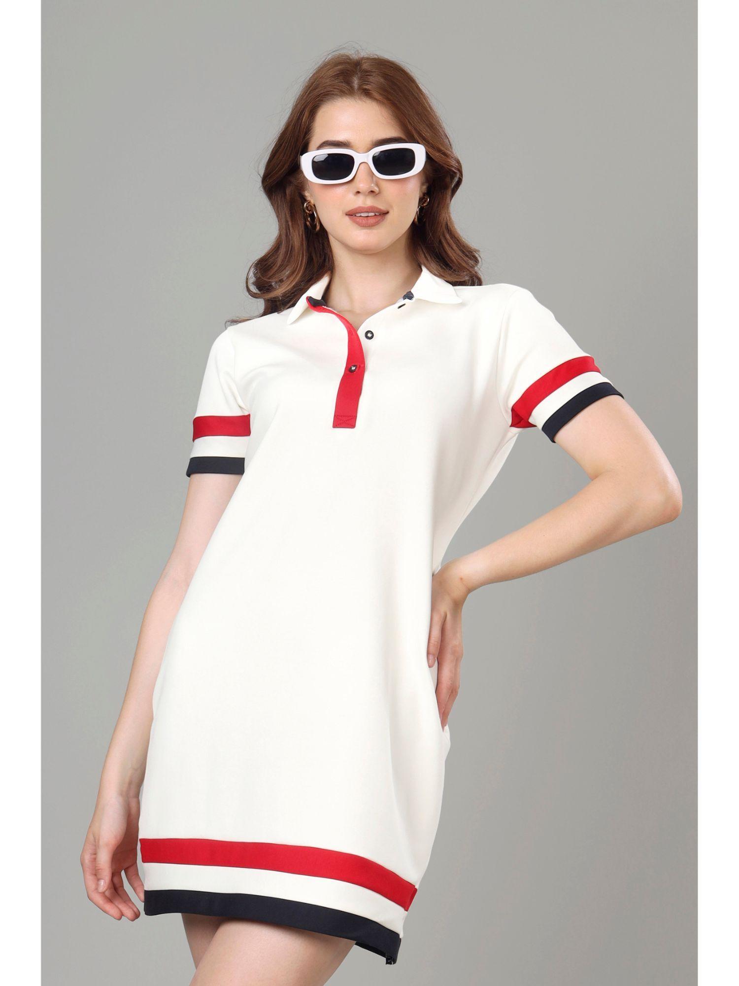 exclusive white polo dress for women