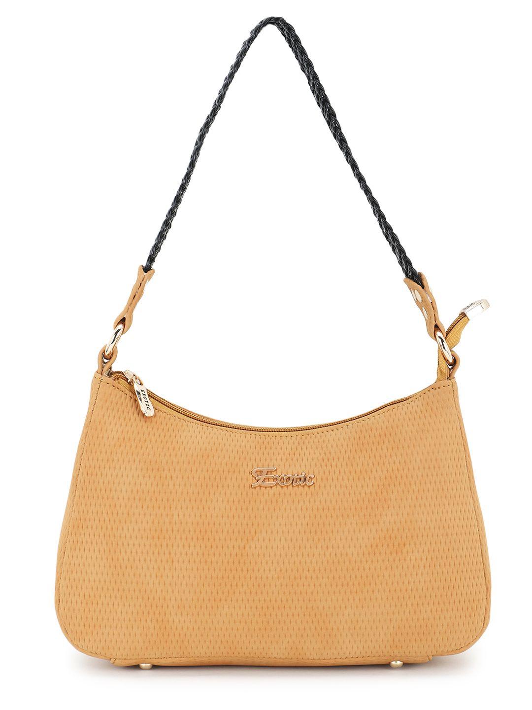 exotic beige women pu half moon hobo bag