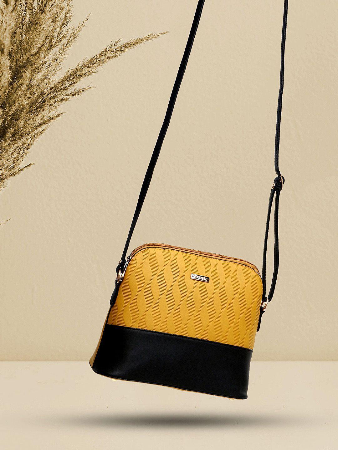 exotic colourblocked structured sling bag