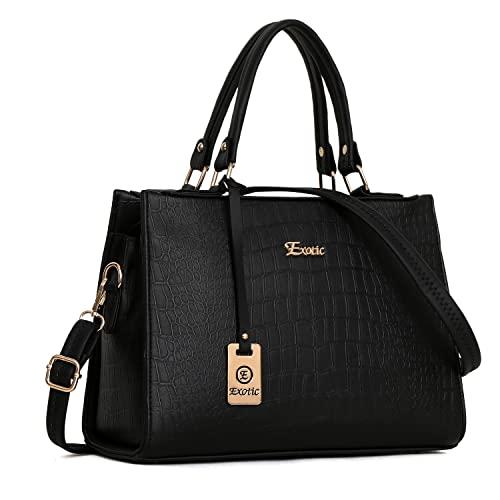 exotic formal hand bag for women (black)