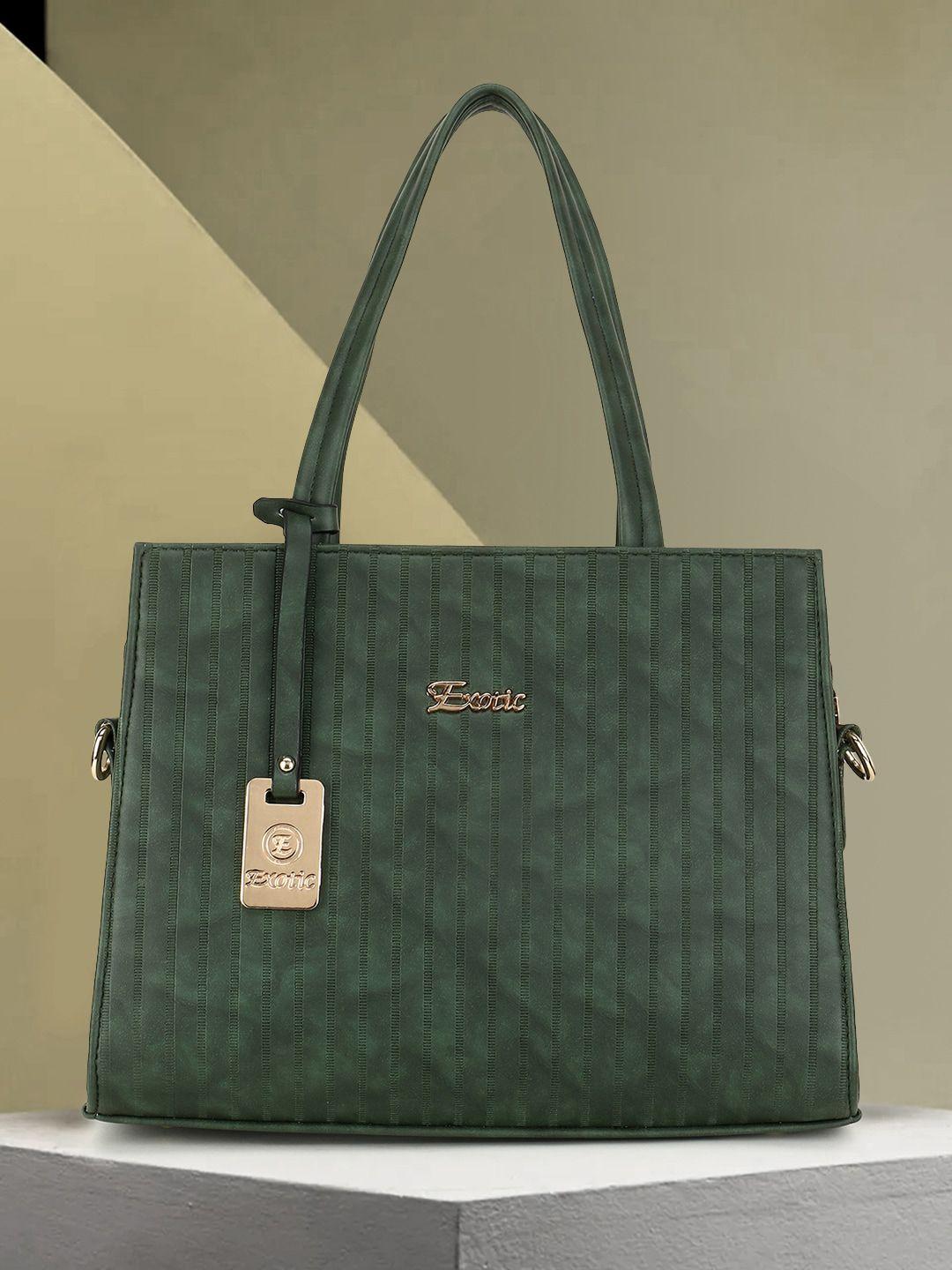 exotic green textured structured handheld bag