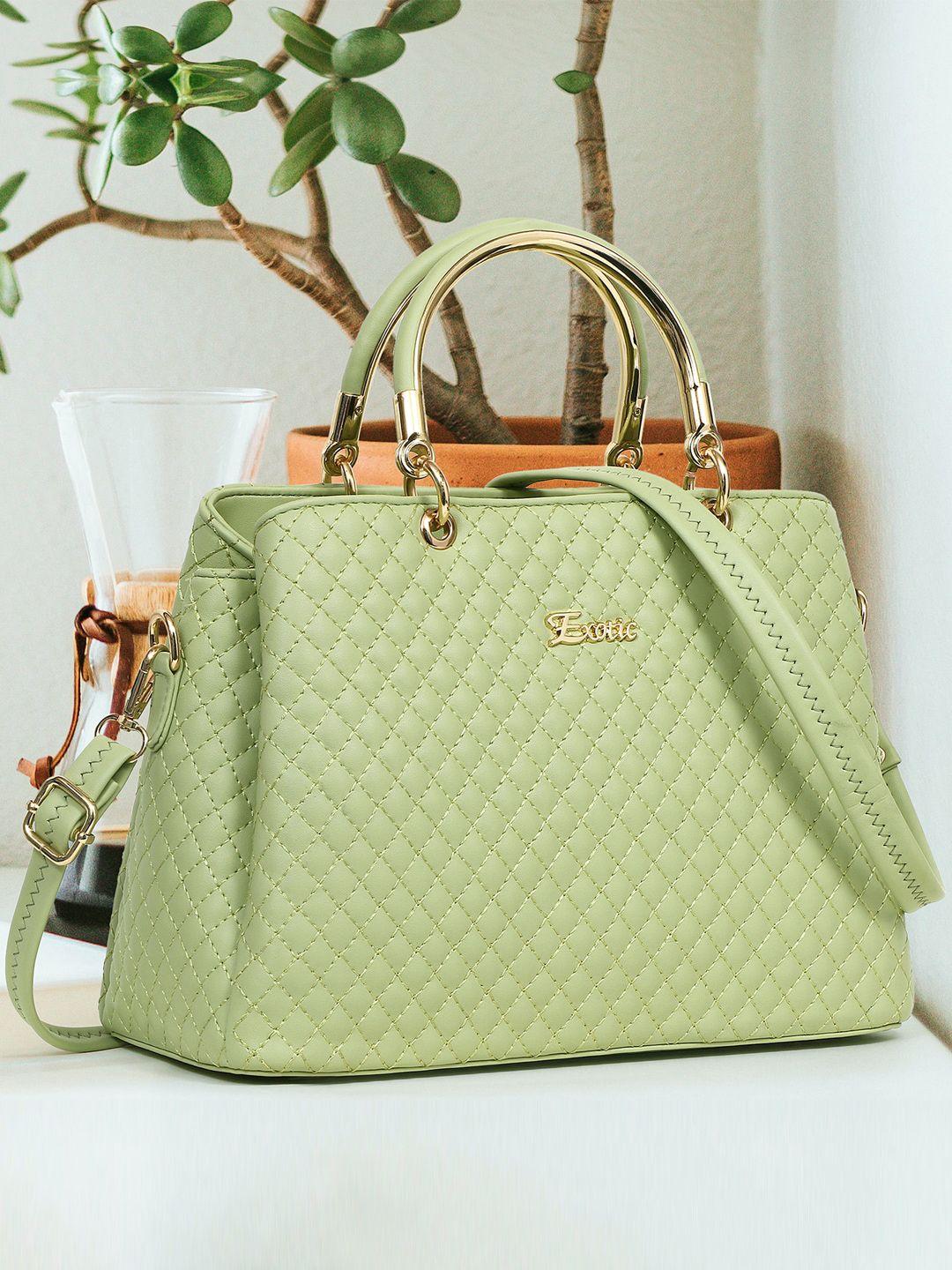 exotic pu structured handheld bag with quilted