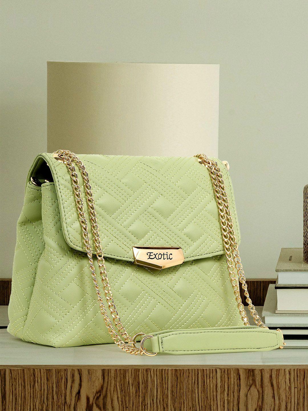 exotic structured sling bag with quilted