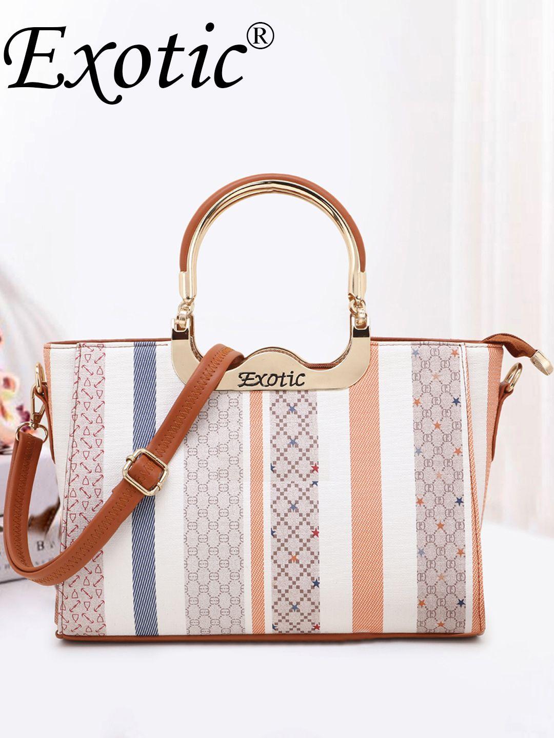 exotic tan pu bucket handheld bag