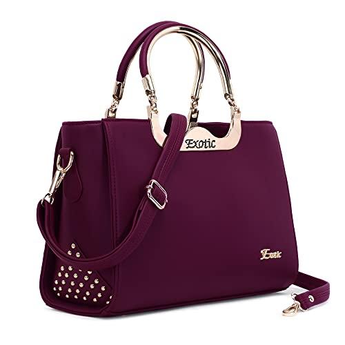 exotic women's hand bag, purple