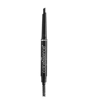 expert eye brow pencil 2-in-1 dual function spoolie shaping brush with eyebrow styler - grey