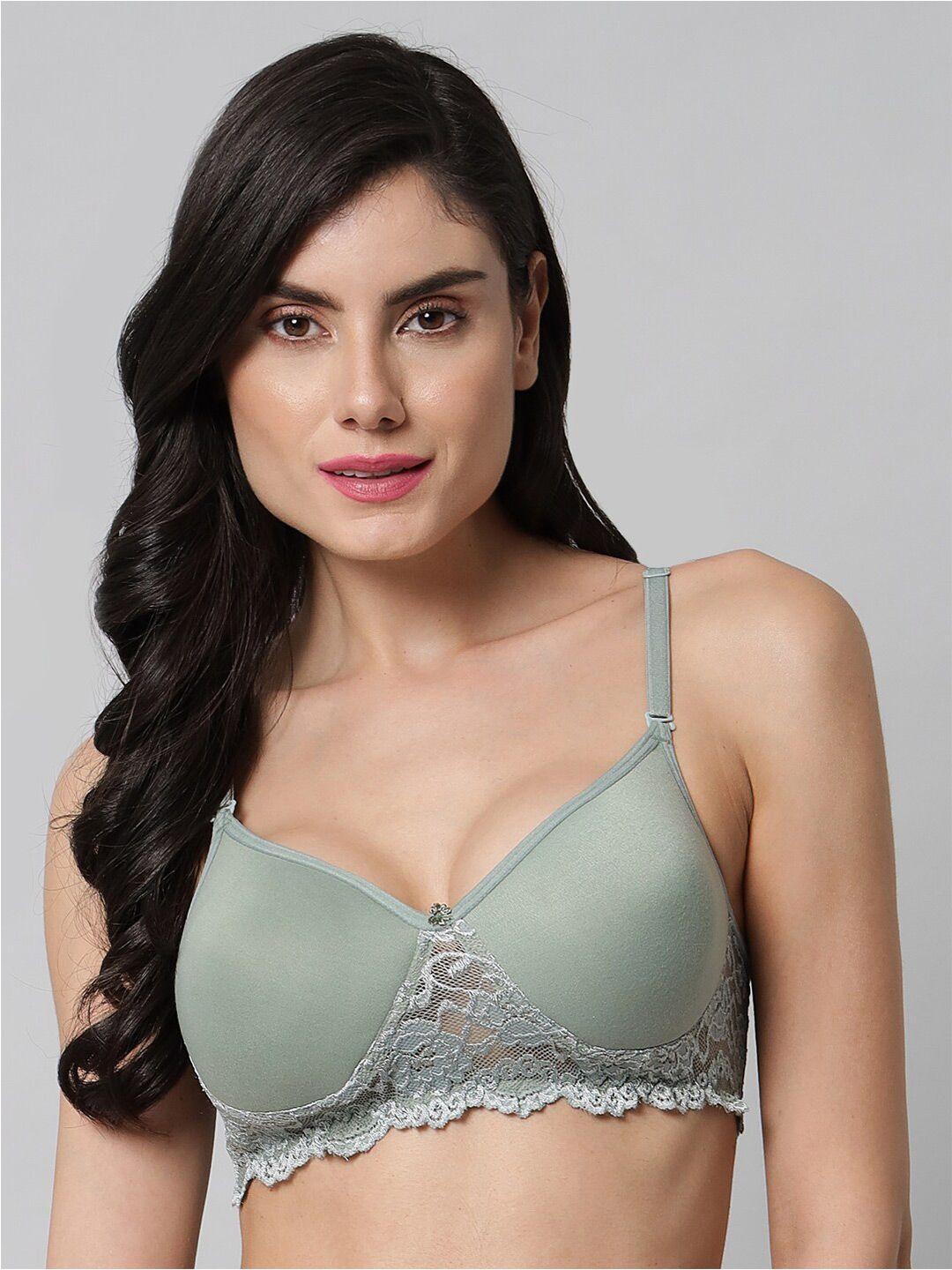 extoes full coverage all day comfort lightly padded lace bra