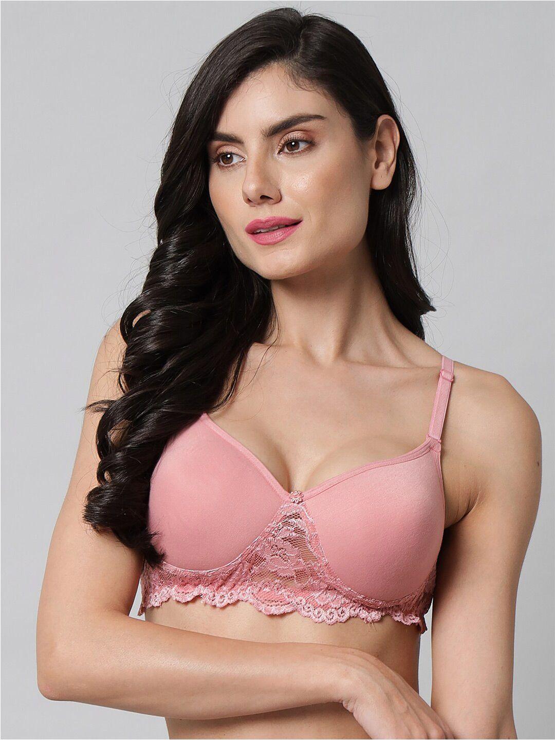 extoes full coverage lightly padded all day comfort lace bra