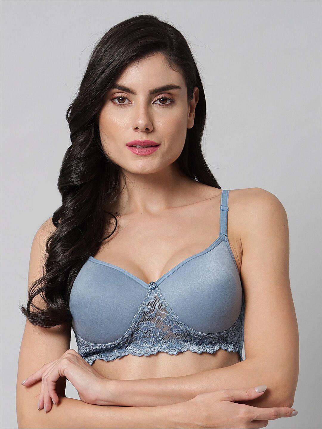 extoes full coverage lightly padded all day comfort lace bra