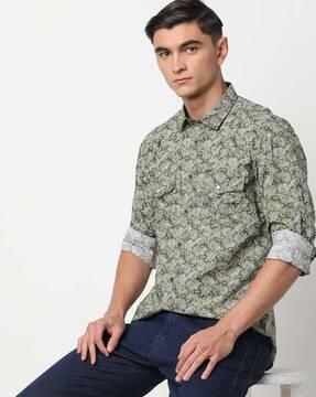 extra slim fit paisley print shirt