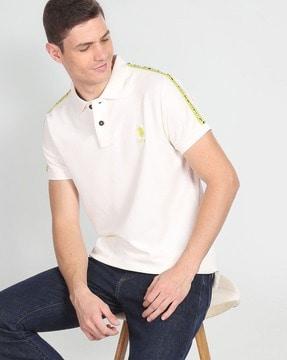 extra slim fit polo t-shirt with logo embroidery