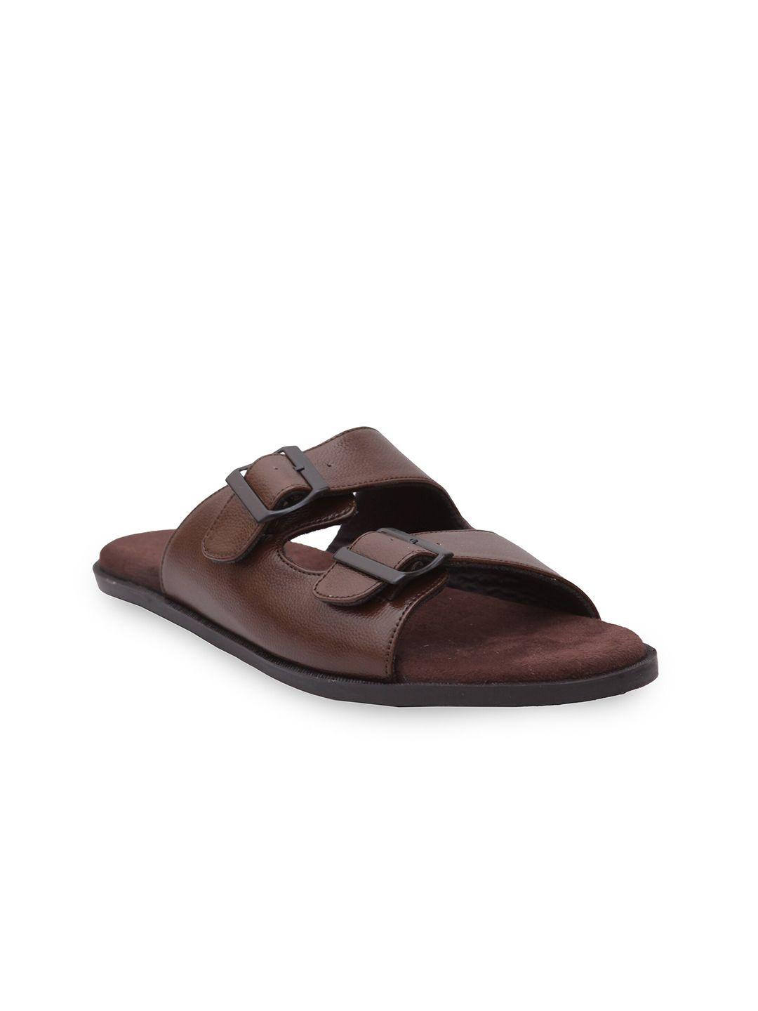extrimos men brown solid casual slip-on