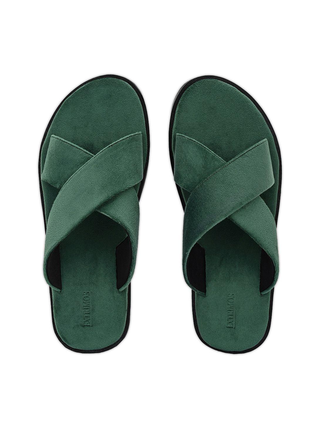 extrimos men green slip-on